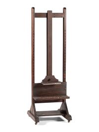 A Carved Oak Artist's Easel