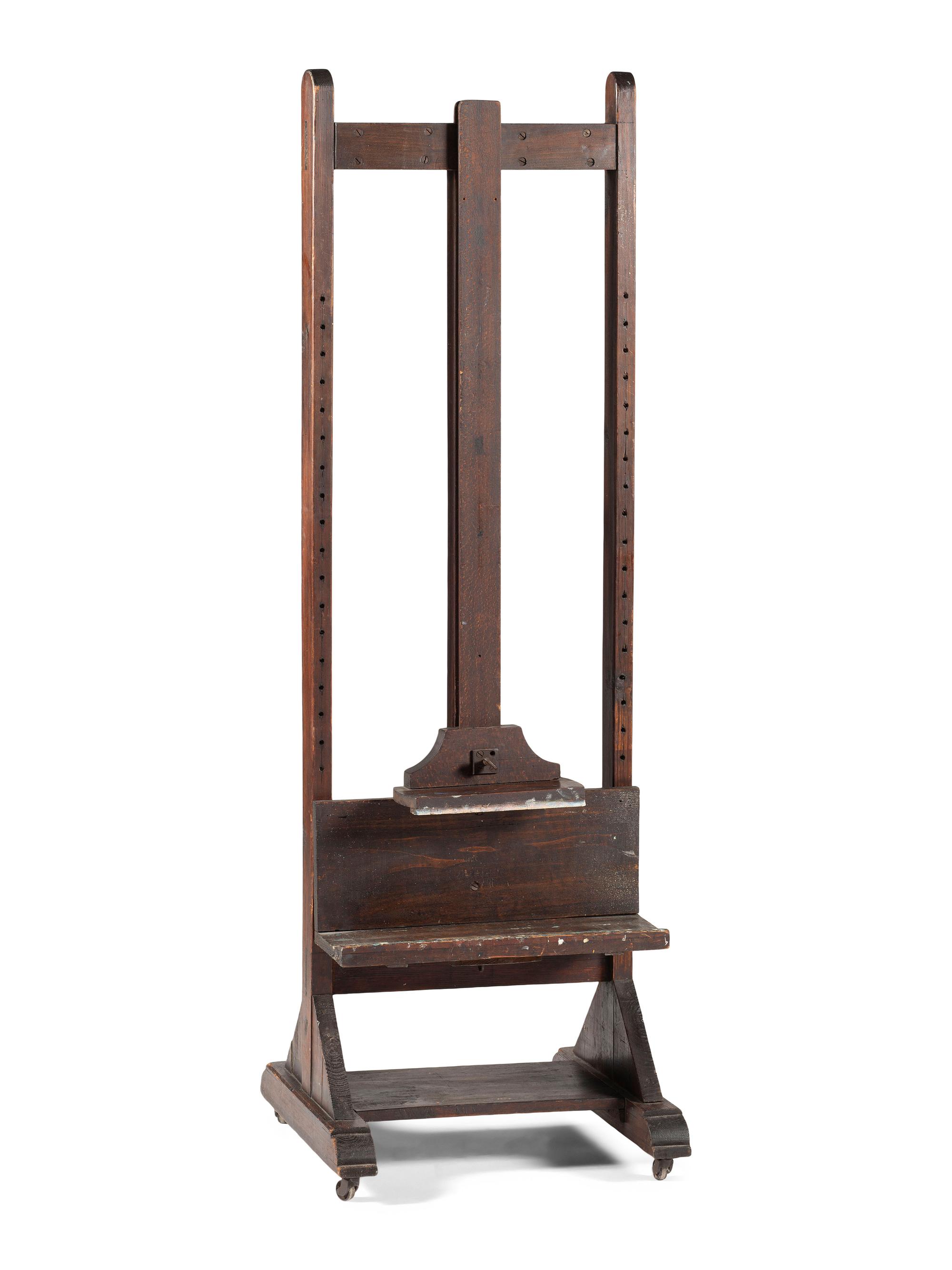 A Carved Oak Artist's Easel