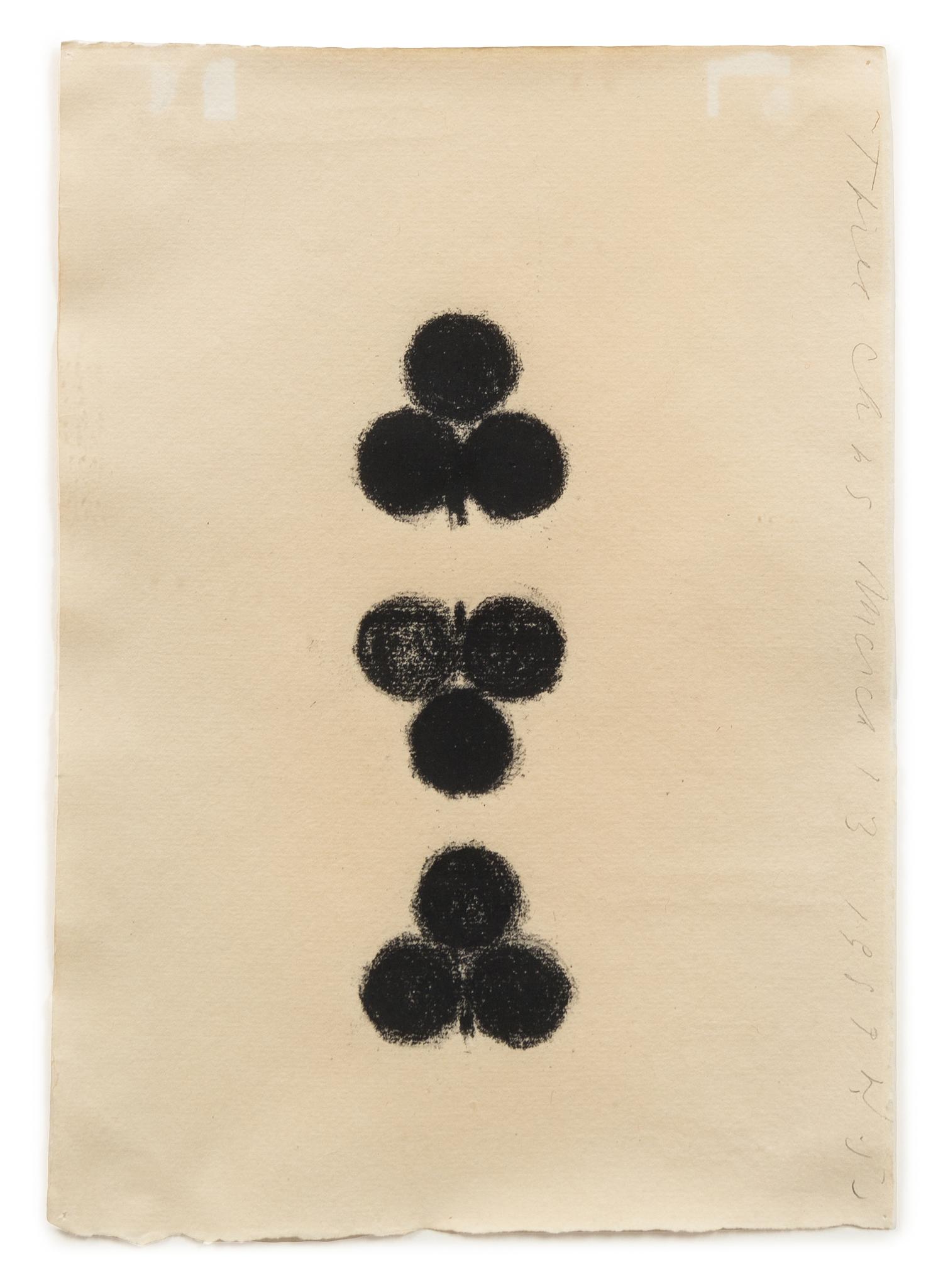 Donald Sultan, (American, b. 1951), Three Clubs, 1989