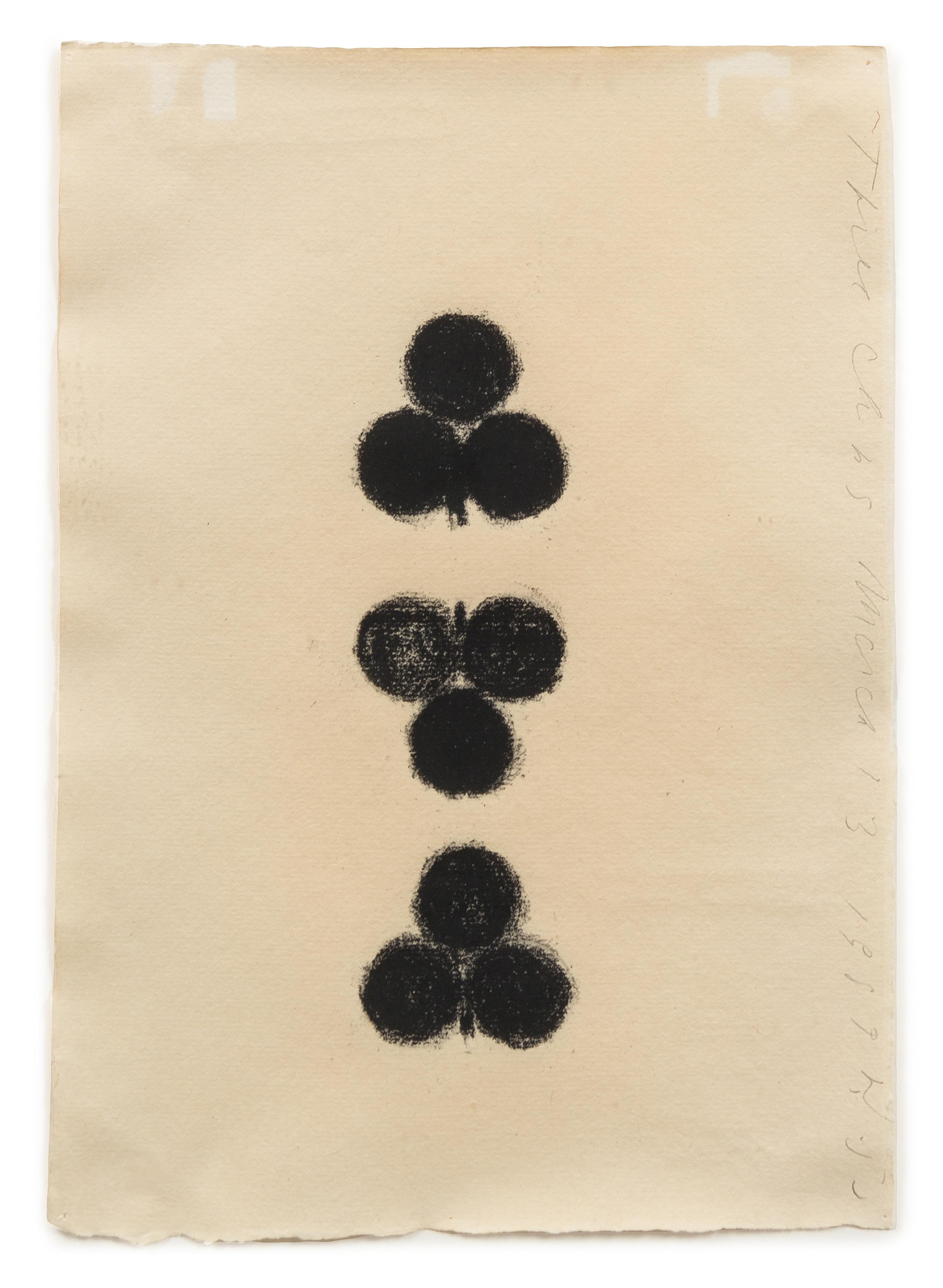 Donald Sultan, (American, b. 1951), Three Clubs, 1989