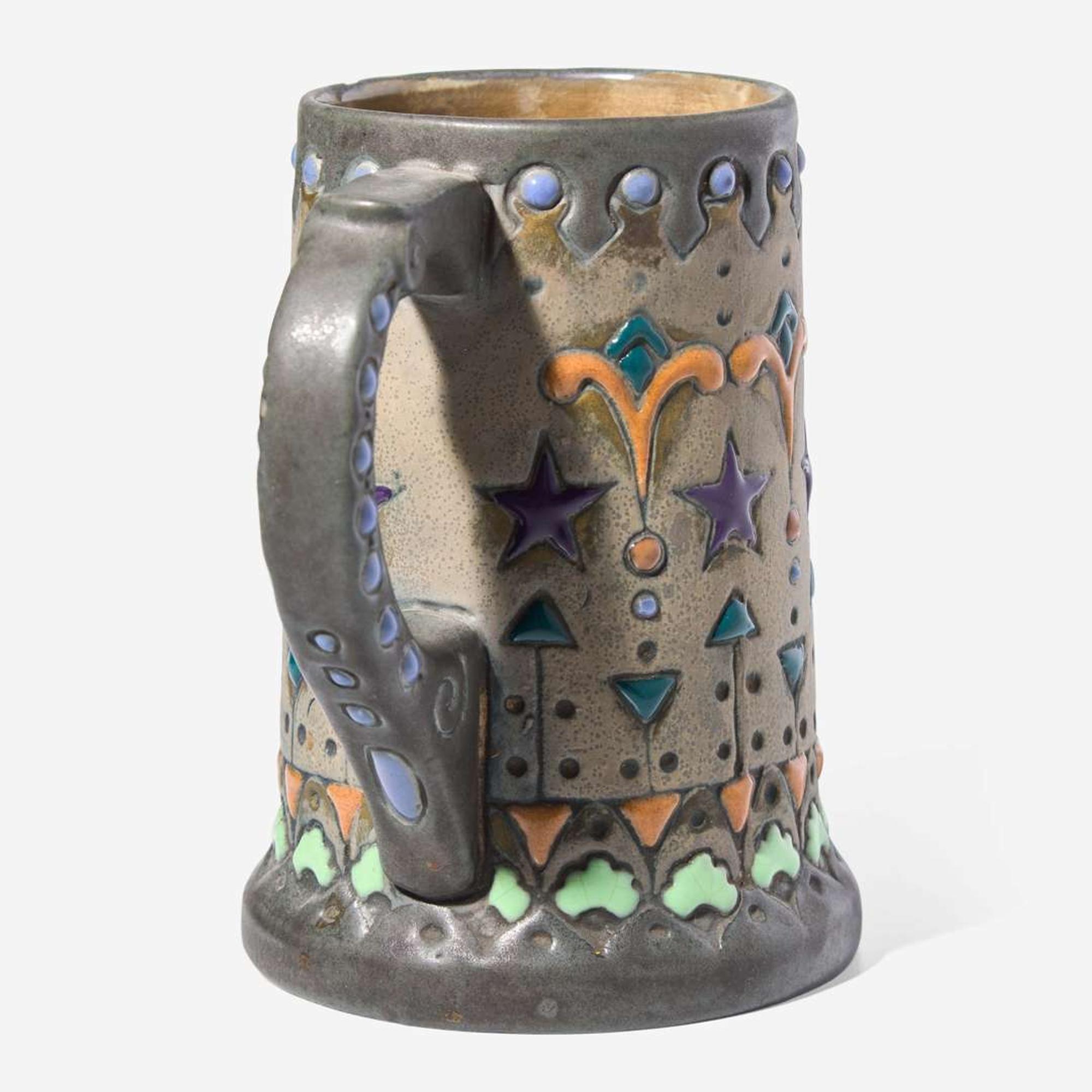 Amphora Porcelain Works (Austrian, active late 19th-early 20th century) Three Ceramic Vessels, Austria, late 19th century
