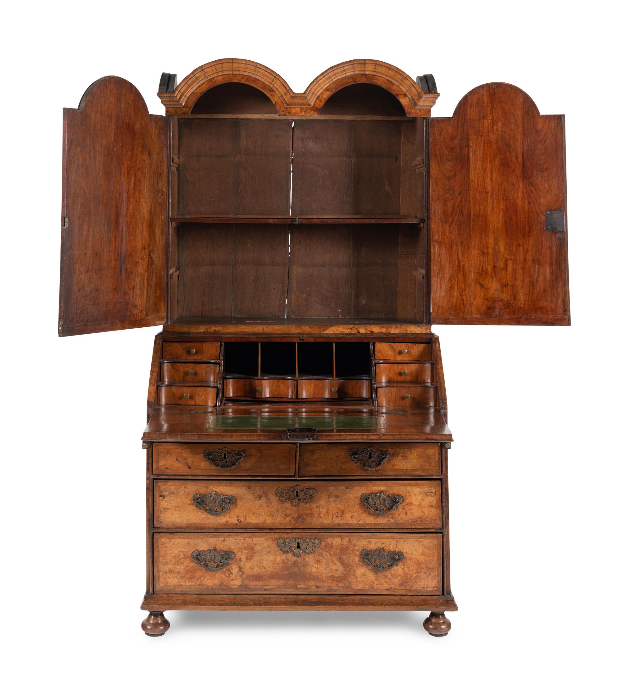 A Queen Anne Walnut Bureau Cabinet