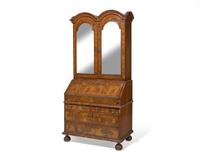 A William & Mary burl walnut-veneered double-domed secretary desk, circa 1700