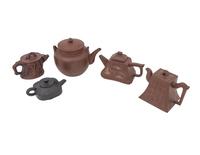Five Chinese Yixing Zisha Pottery Teapots