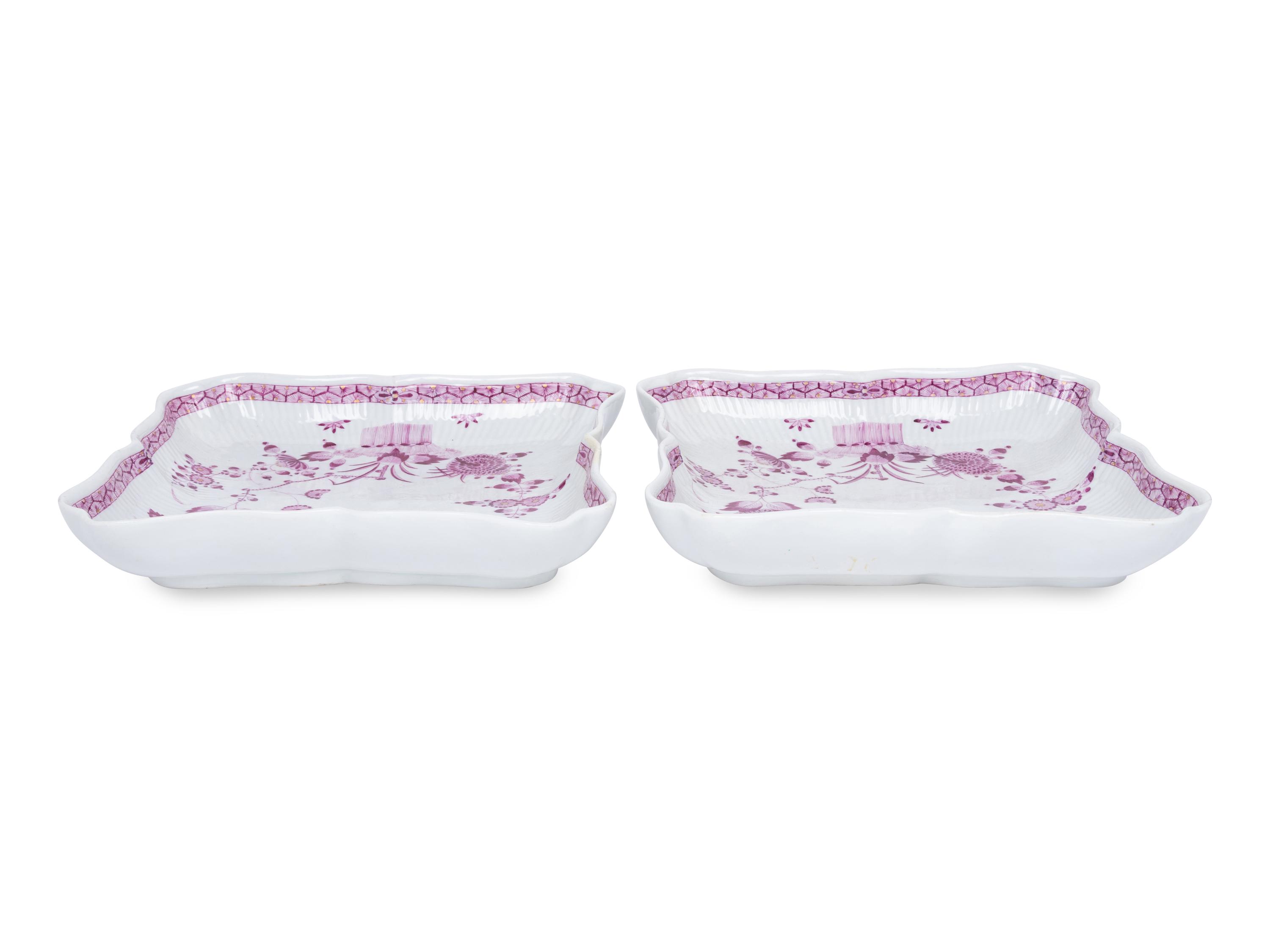 A Pair of Meissen Porcelain Serving Dishes