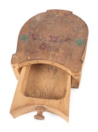 An Ohio Painted Folk Art Box in the Shape of a Horseshoe