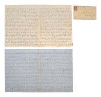 [CIVIL WAR]. 5 letters written by Corporal Asa D. Smith, 16th Mass. Infantry, WIA at the Battle of Glendale. April-July 1862. Featuring content from the Peninsula Campaign and Smith's recovery from a shocking facial wound.