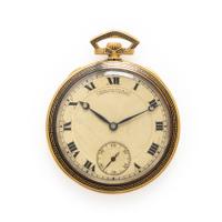 Patek Philippe, 'Greek-Warrior' 18K Yellow Gold and Enamel Pocket Watch, with Extract from the Archives