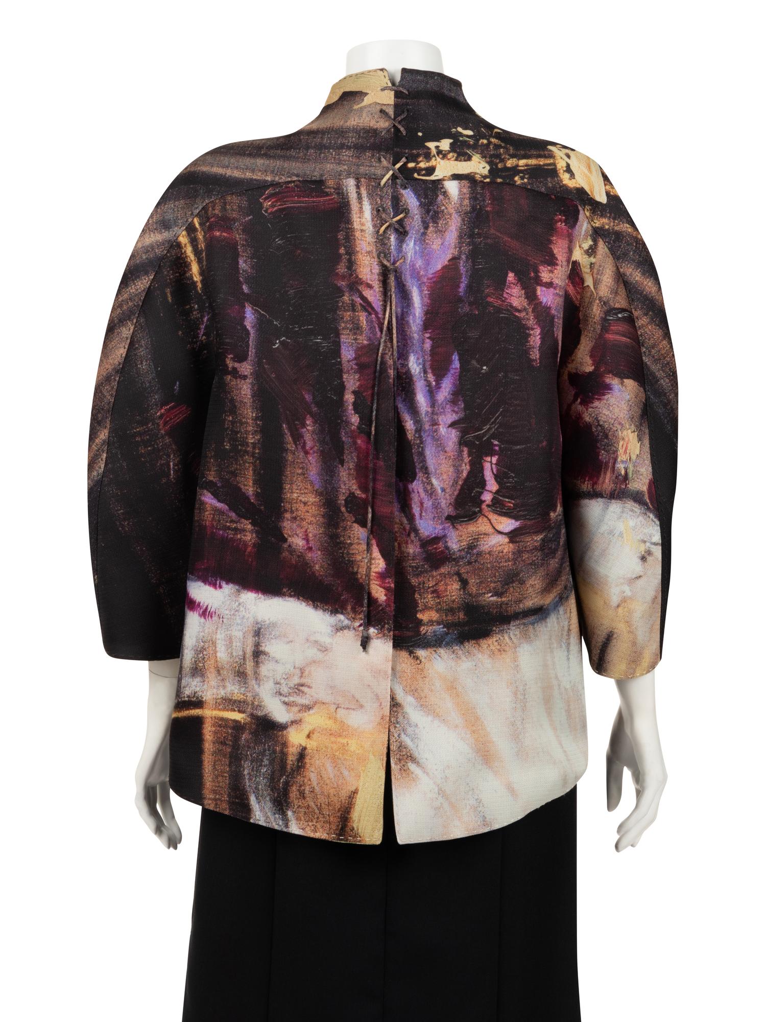 Ralph Rucci Screen-Printed Silk Swing Jacket, Spring 2009