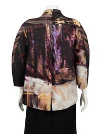 Ralph Rucci Screen-Printed Silk Swing Jacket, Spring 2009