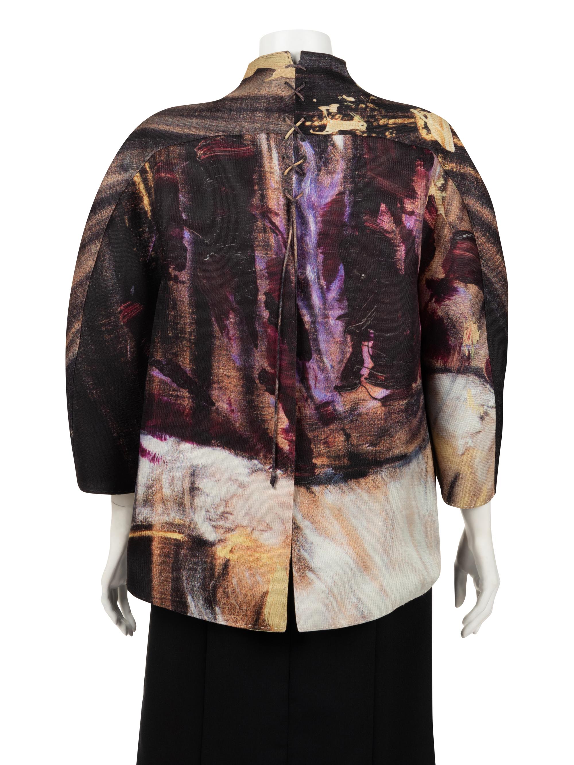 Ralph Rucci Screen-Printed Silk Swing Jacket, Spring 2009