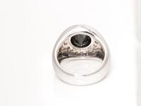 AQUAMARINE AND DIAMOND RING