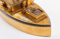 A French Gilt Bronze Mounted Porcelain Inkwell
