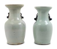Two Chinese Blue and White Porcelain Vases