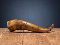 Great Lakes Carved Powder Horn, with Measure