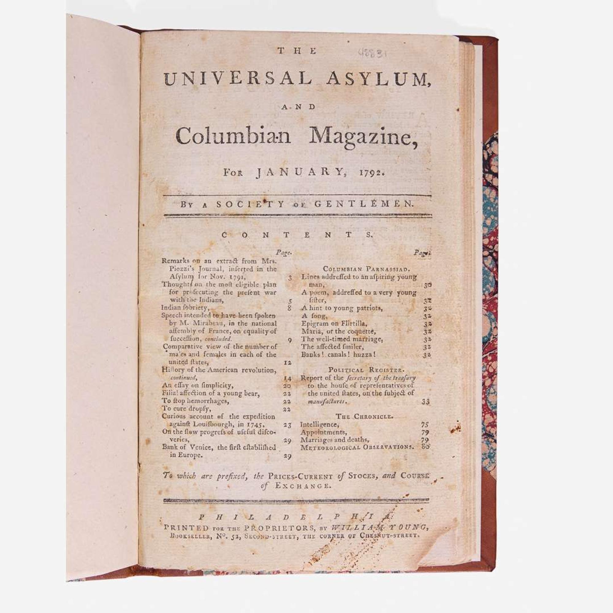 [Hamilton, Alexander] [Report on Manufactures] Report of the Secretary of the Treasury on the Subject of Manufactures