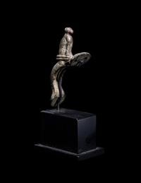 A Roman Bronze Handle with a Seated Cat