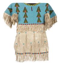 Sioux Girl's Beaded Hide Dress