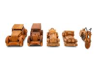Five American Wood Models of Vehicles by Anthony Aweeky