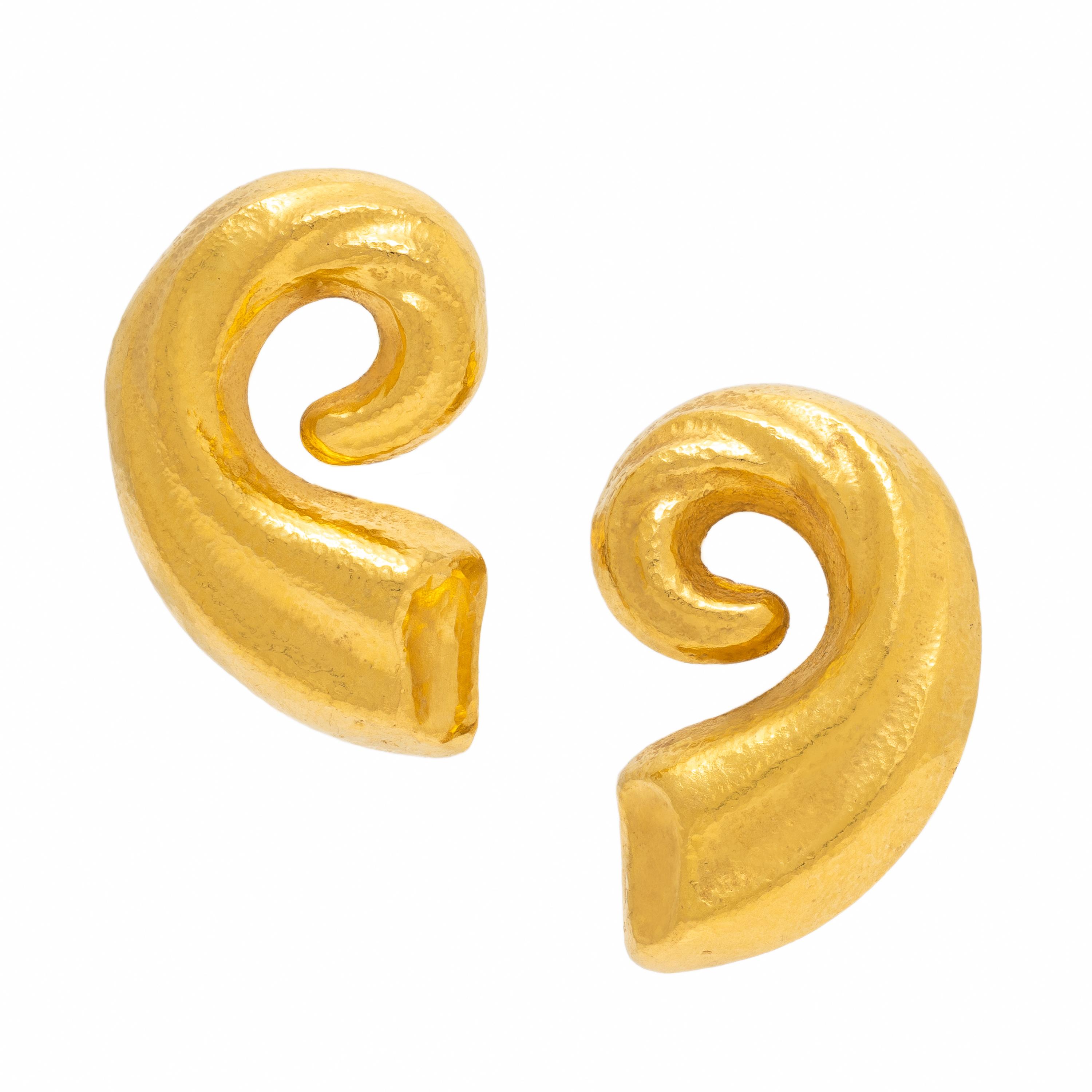 Lalaounis, Yellow Gold Spiral Earrings