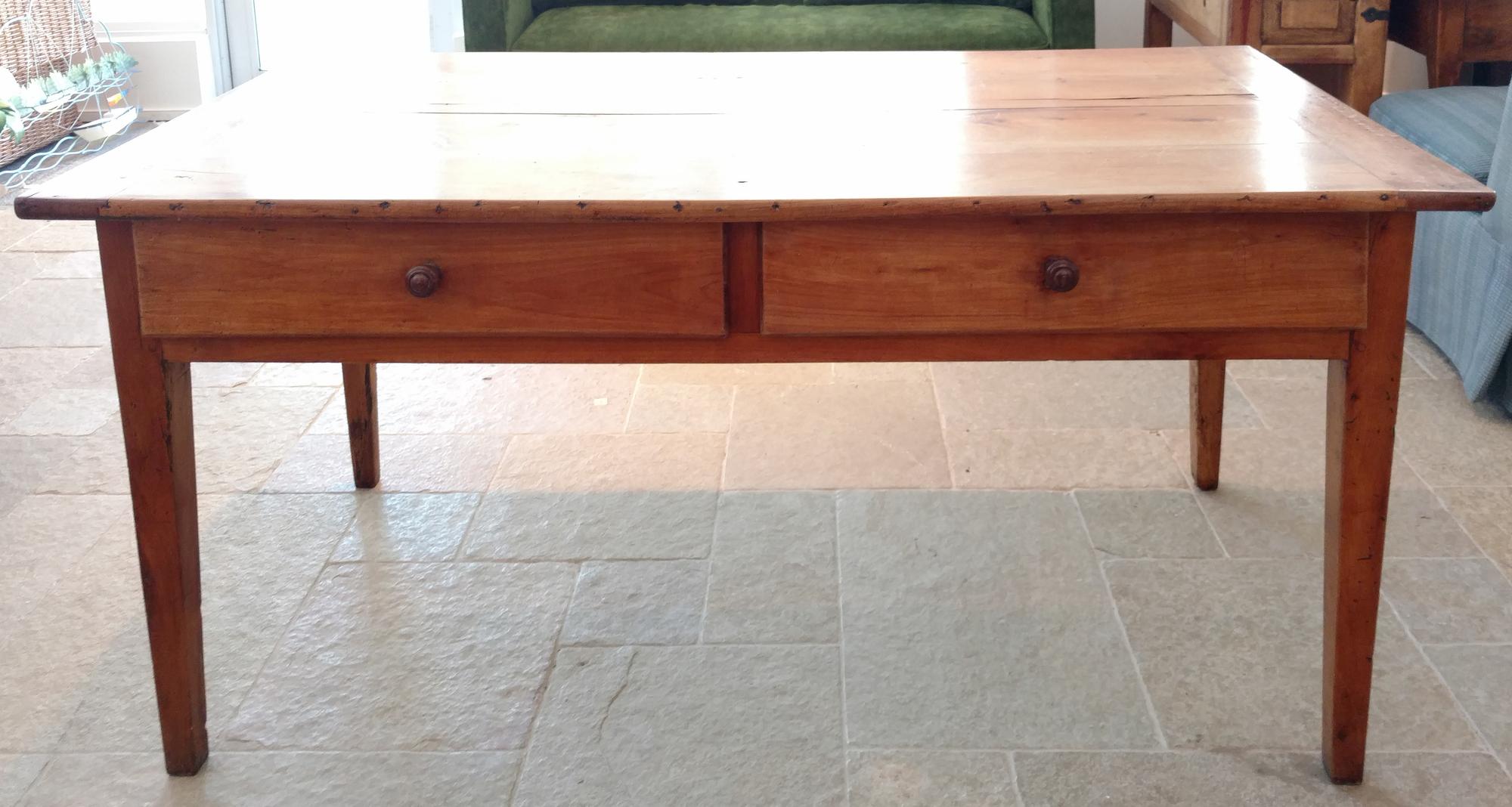 A Pine Work Table Height 30 x width 63 x depth 32 inches. — 20TH CENTURY