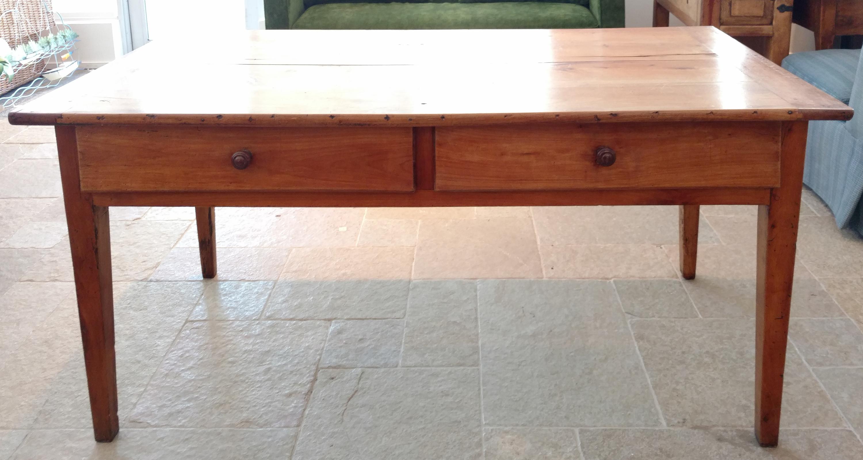 A Pine Work Table Height 30 x width 63 x depth 32 inches. — 20TH CENTURY