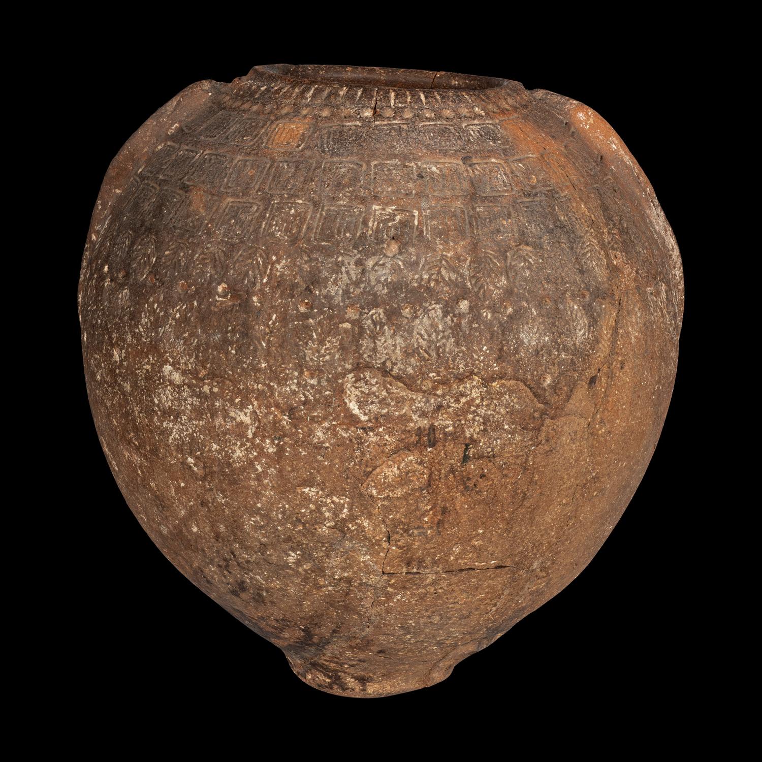 An Etruscan Terracotta Impressed Storage Vessel