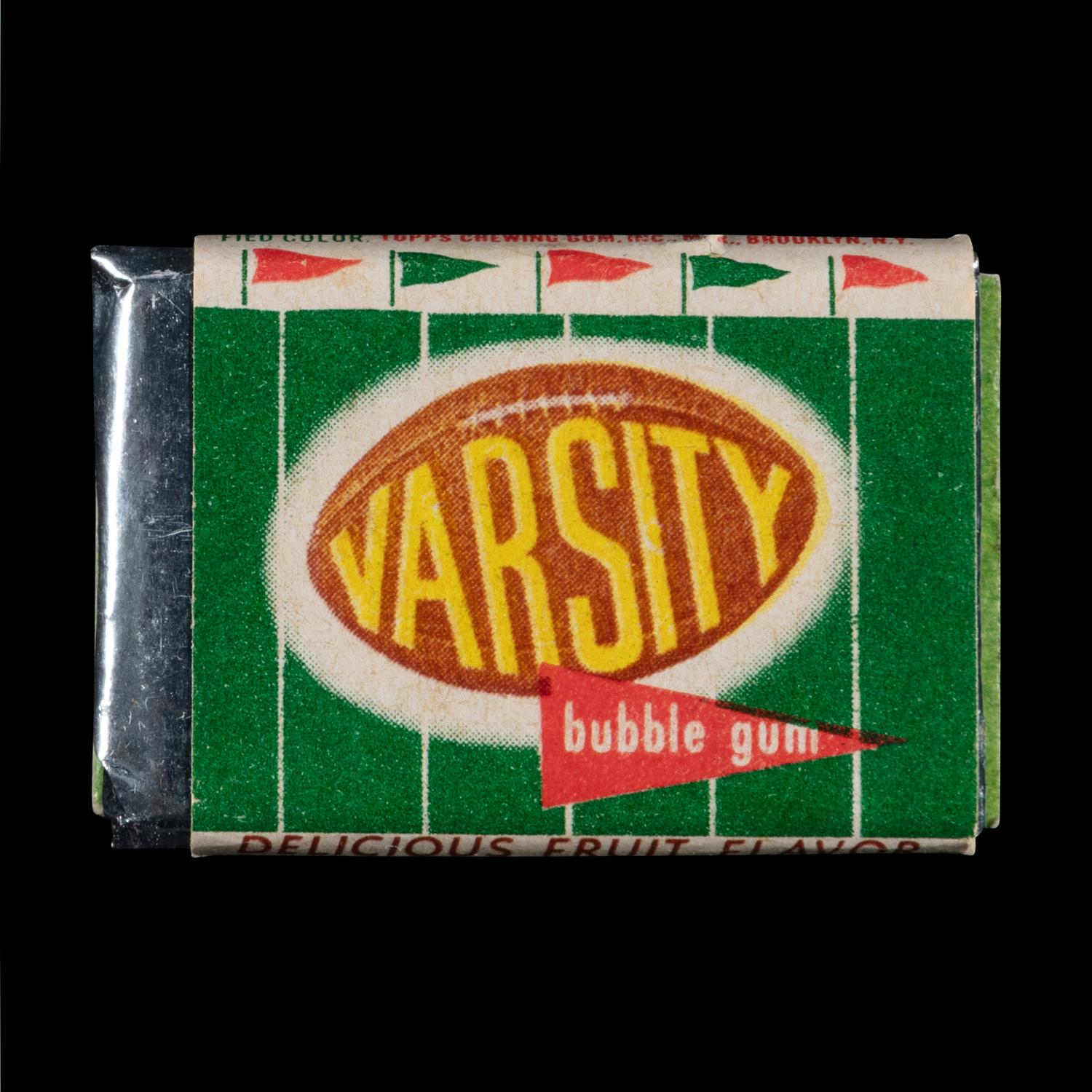 A 1950 Topps Football Felt Back Varsity Bubble Gum Pack