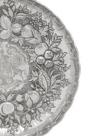 A George III Silver Armorial Sweetmeat Dish