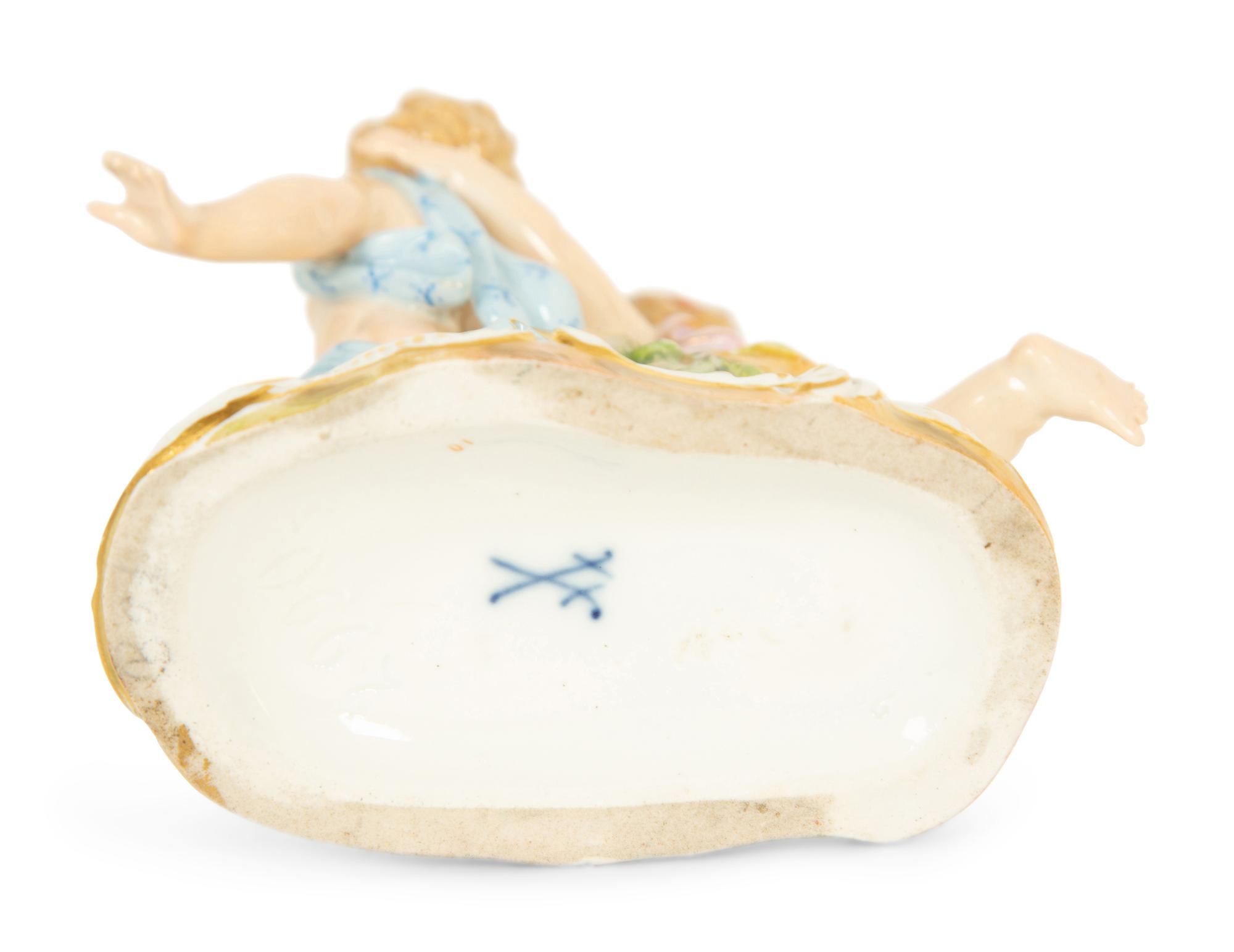 A Meissen Porcelain Figural Group of Two Putti — 19th Century