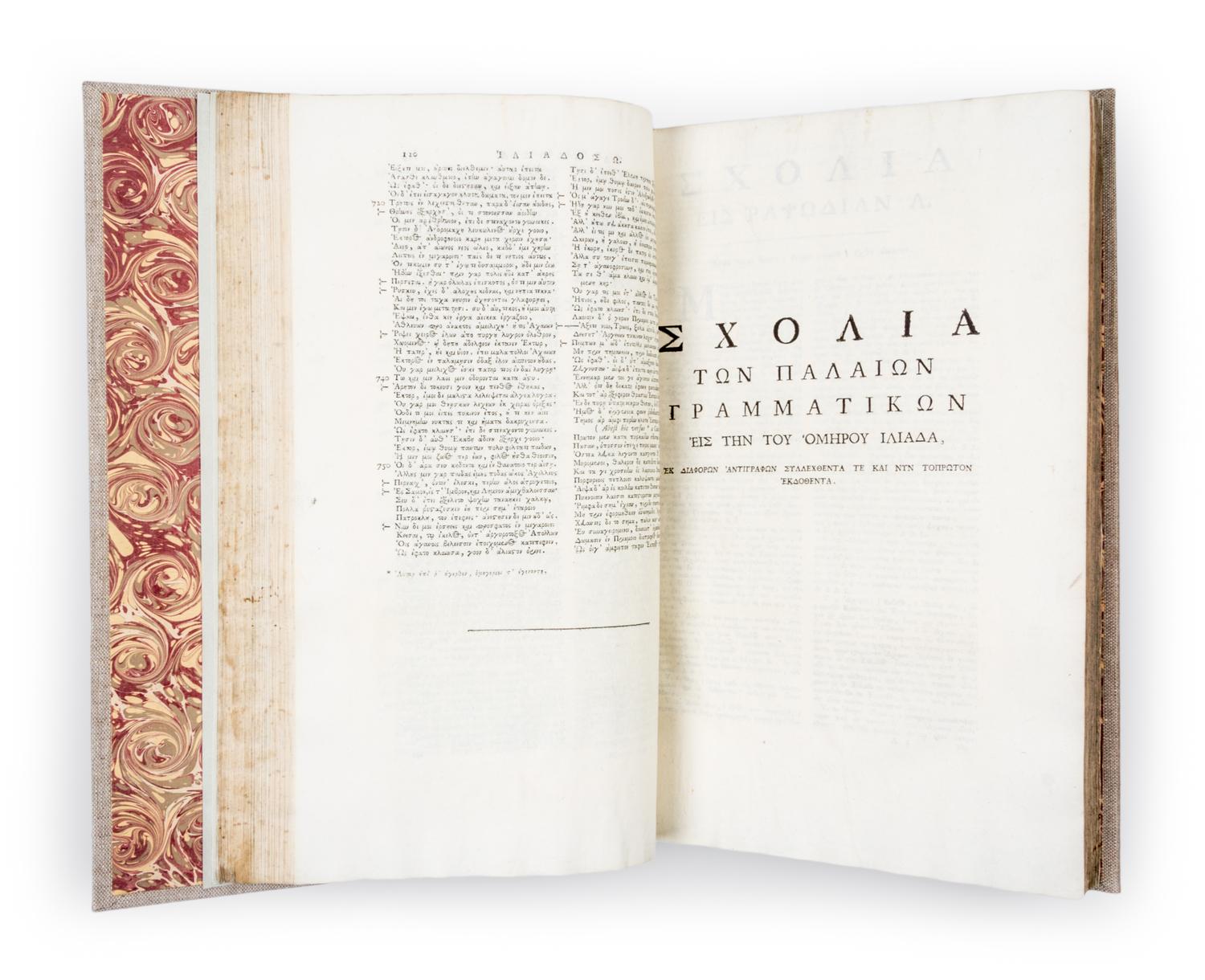 (HOMER) VILLOISON, JEAN-BAPTISTE GASPARD D'ANSSE DE. Ilias. Venice, 1788.