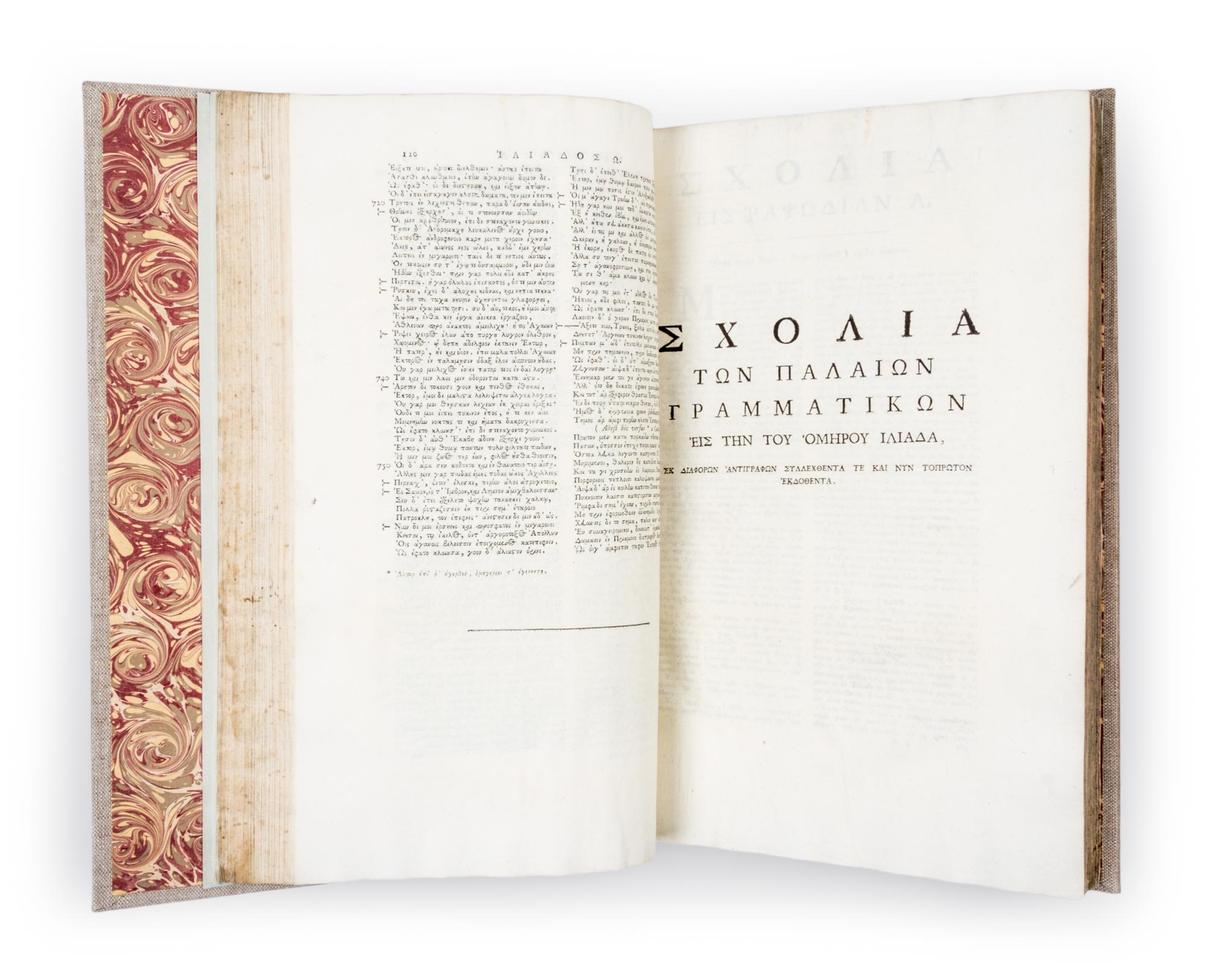 (HOMER) VILLOISON, JEAN-BAPTISTE GASPARD D'ANSSE DE. Ilias. Venice, 1788.