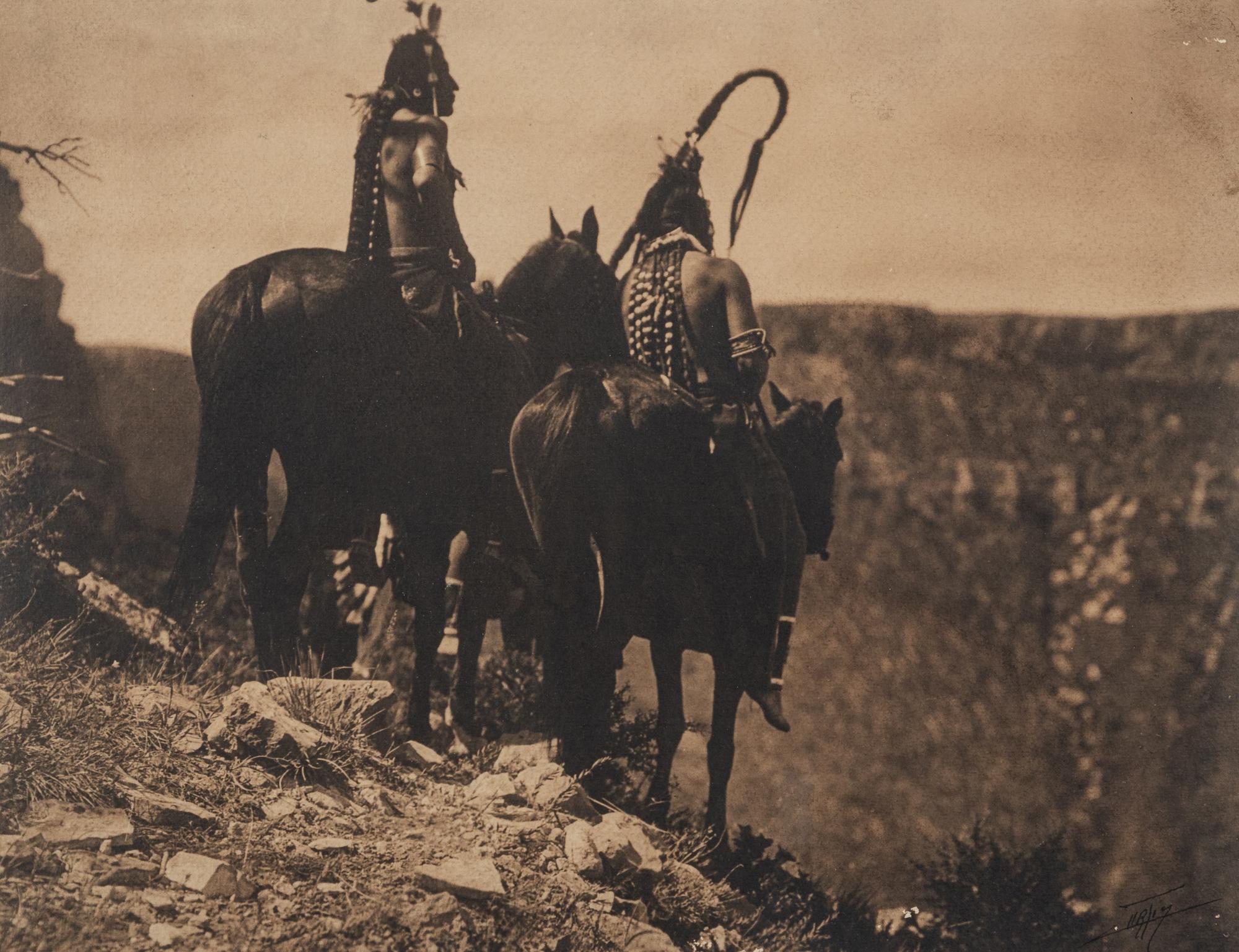 Edward S. Curtis (1868-1952) The Look Out – Apsaroke, 1905