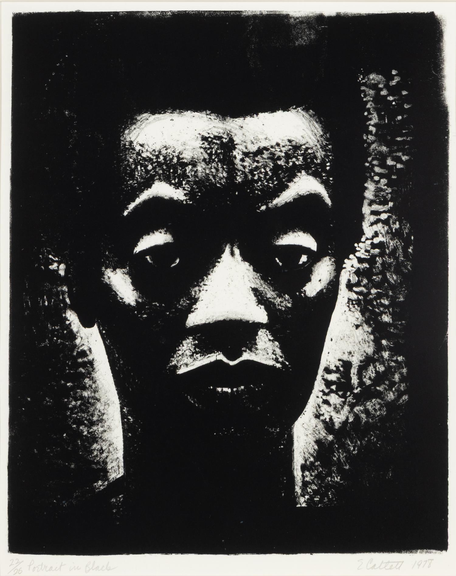 Elizabeth Catlett (American, 1915-2012) — Portrait in Black, 1978