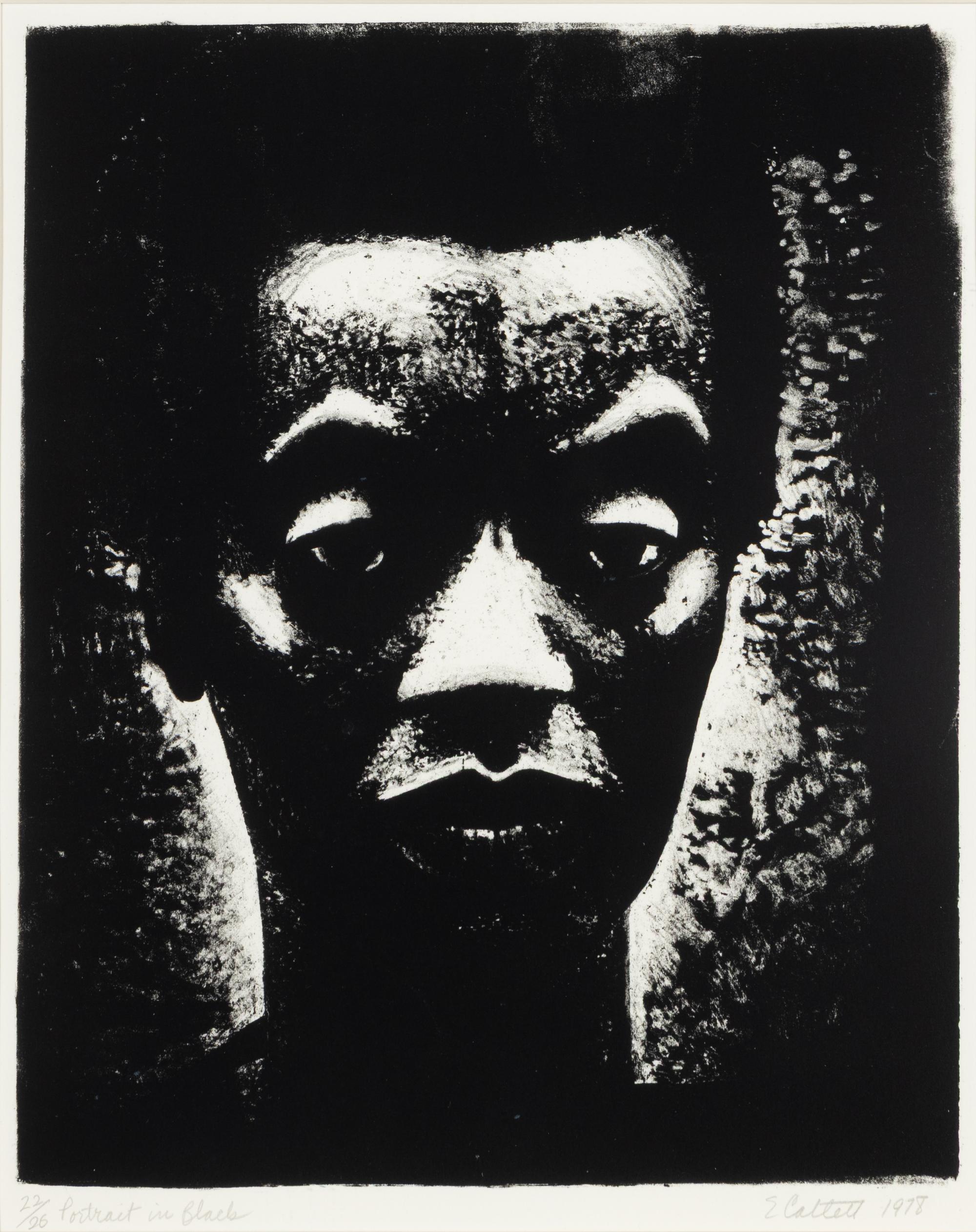 Elizabeth Catlett (American, 1915-2012) — Portrait in Black, 1978