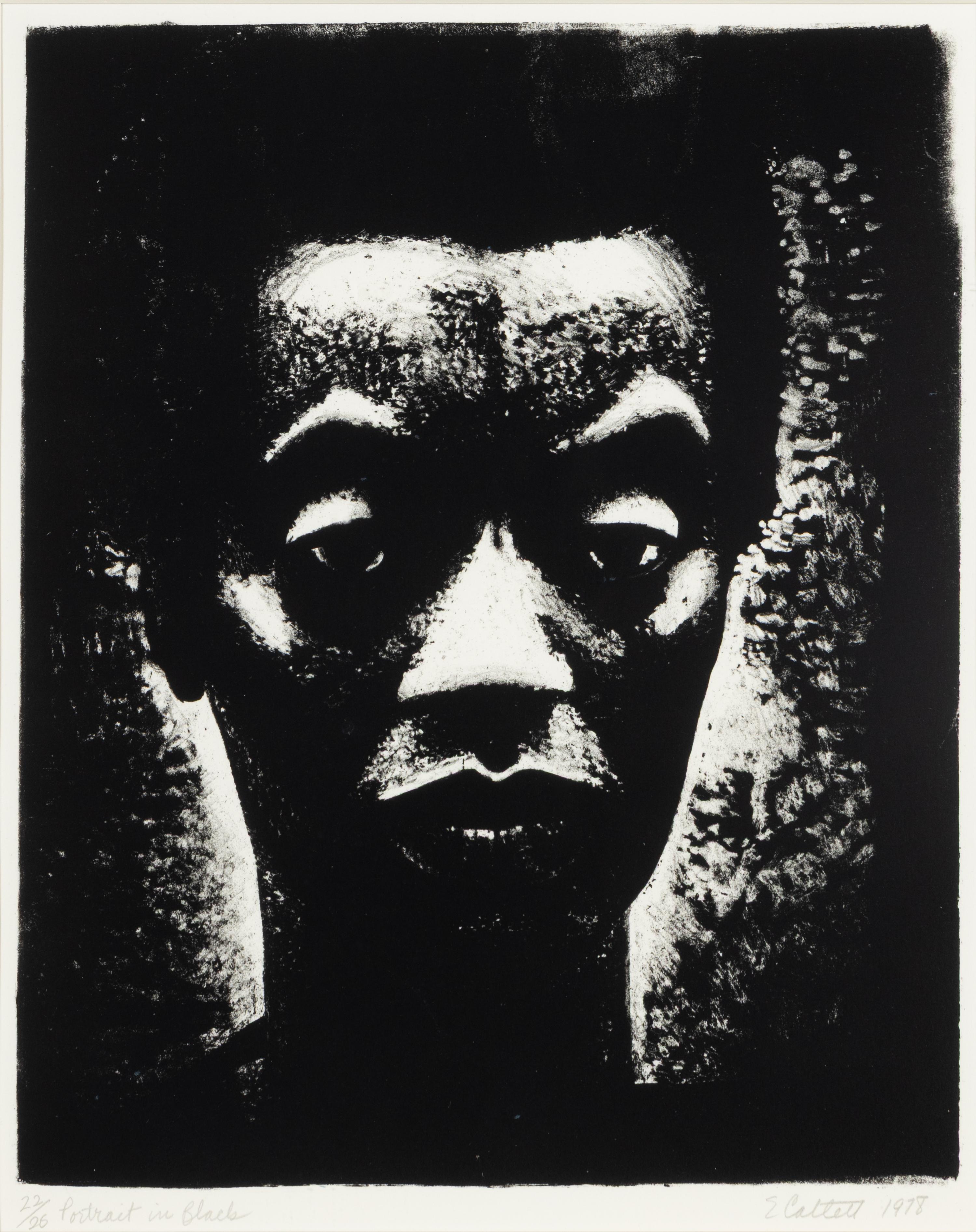 Elizabeth Catlett (American, 1915-2012) — Portrait in Black, 1978