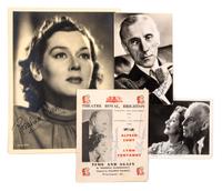 (THEATER) 11 documents signed by actors and actresses, American and British.