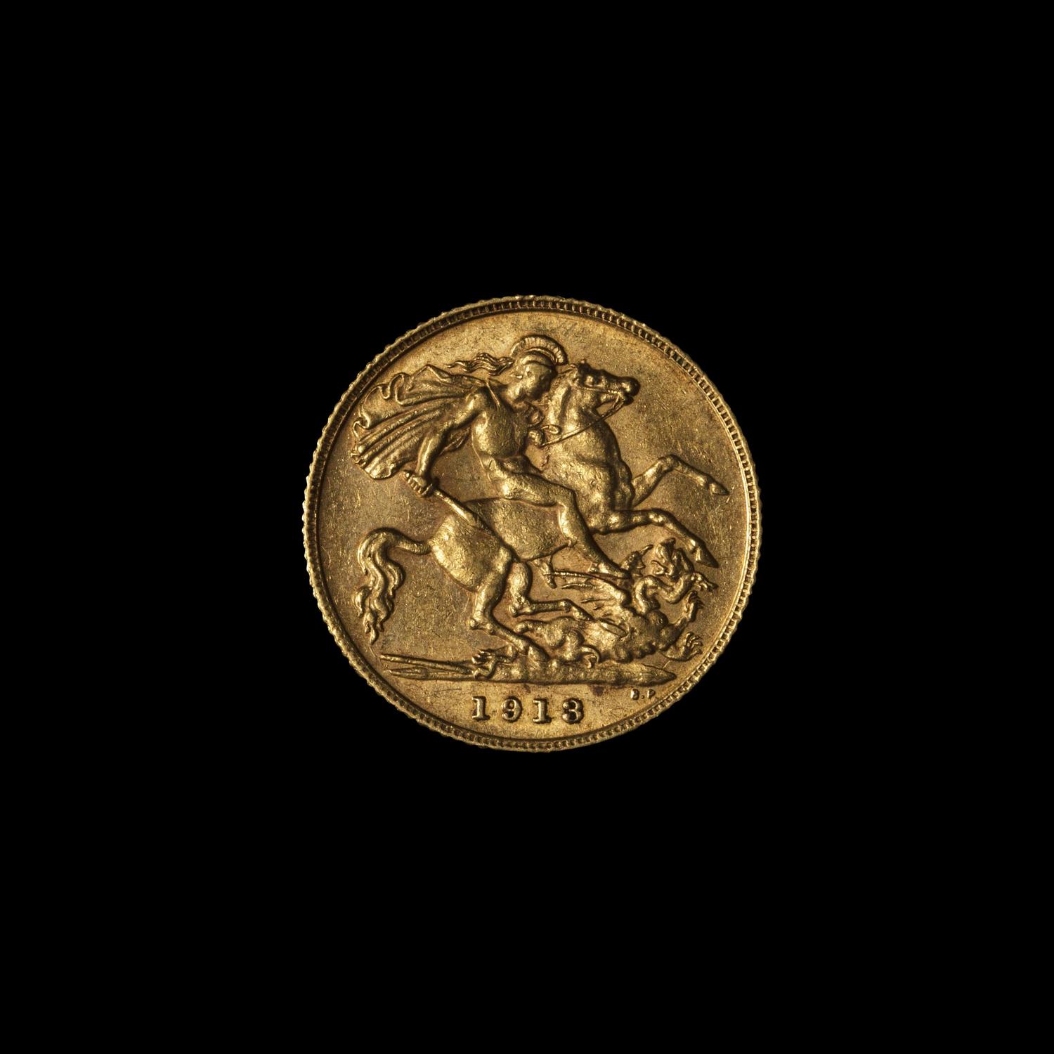 [GREAT BRITAIN] 1918 George V Gold Half Sovereign