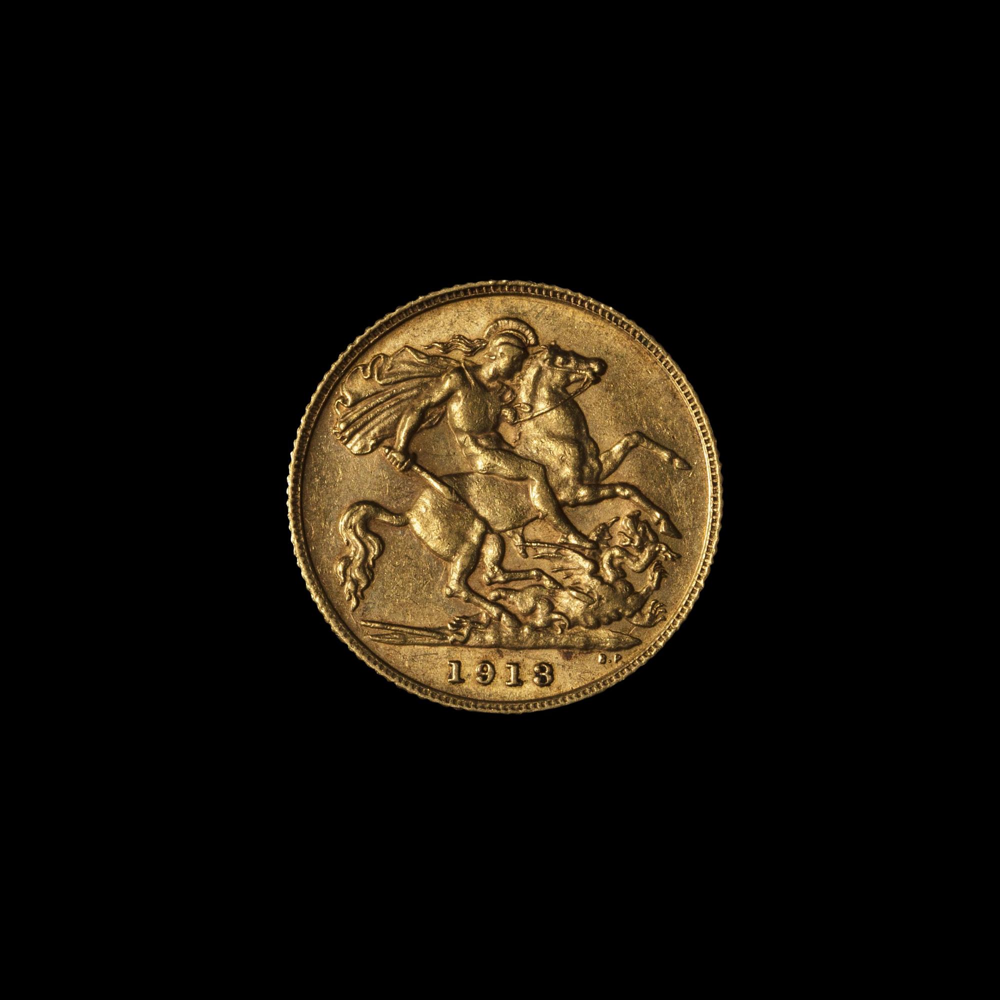 [GREAT BRITAIN] 1918 George V Gold Half Sovereign
