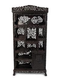 A Chinese Carved Hardwood Etagere — 20TH CENTURY