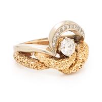 Diamond and Bicolor Gold Ring
