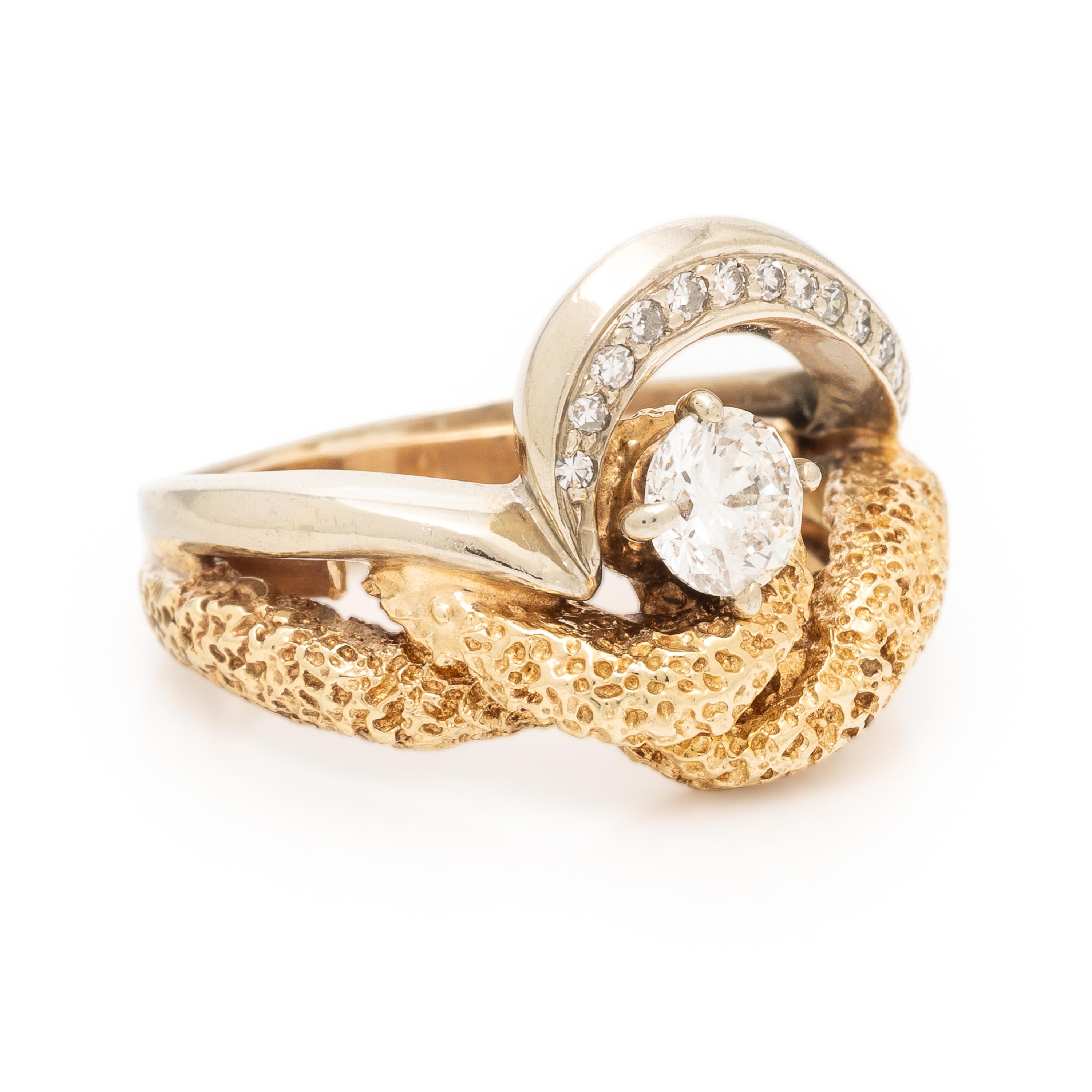 Diamond and Bicolor Gold Ring