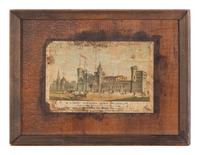 [CIVIL WAR]. 8 framed prints related to Libby Prison, Andersonville, and the trial of Henry Wirz.