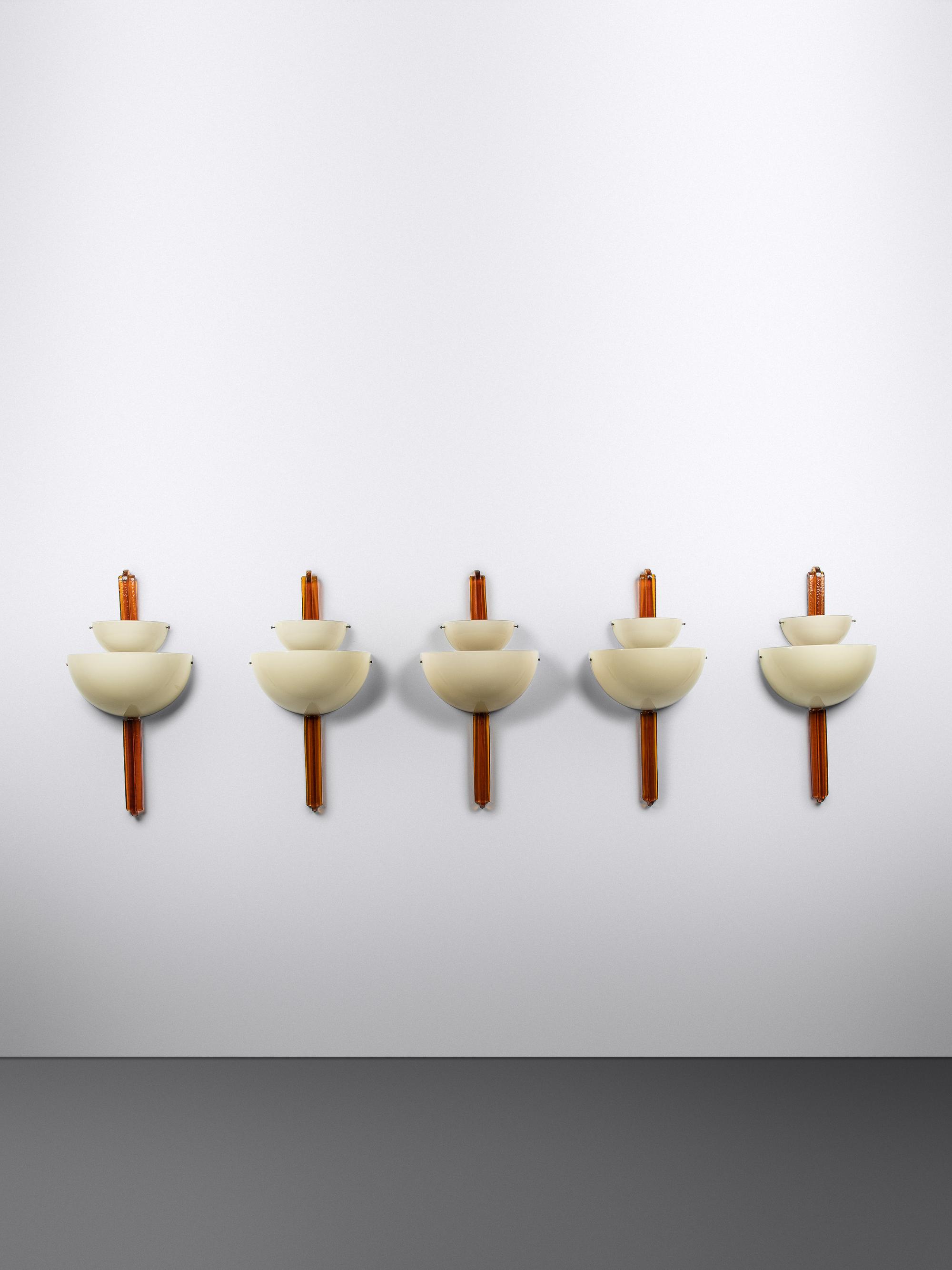 Set of Five Sconces