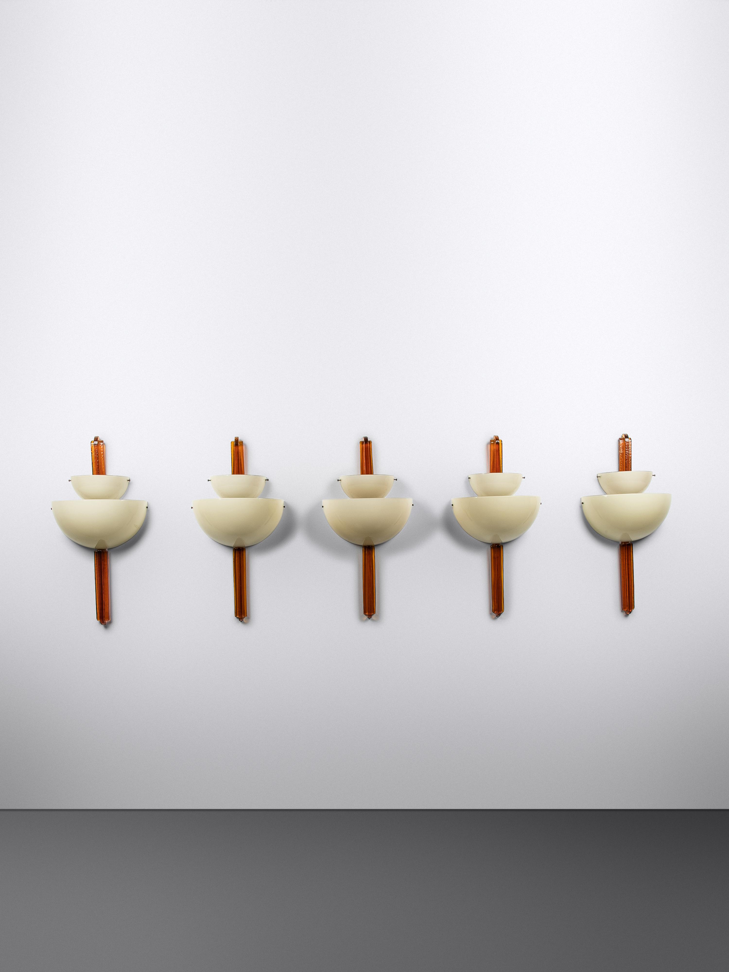 Set of Five Sconces