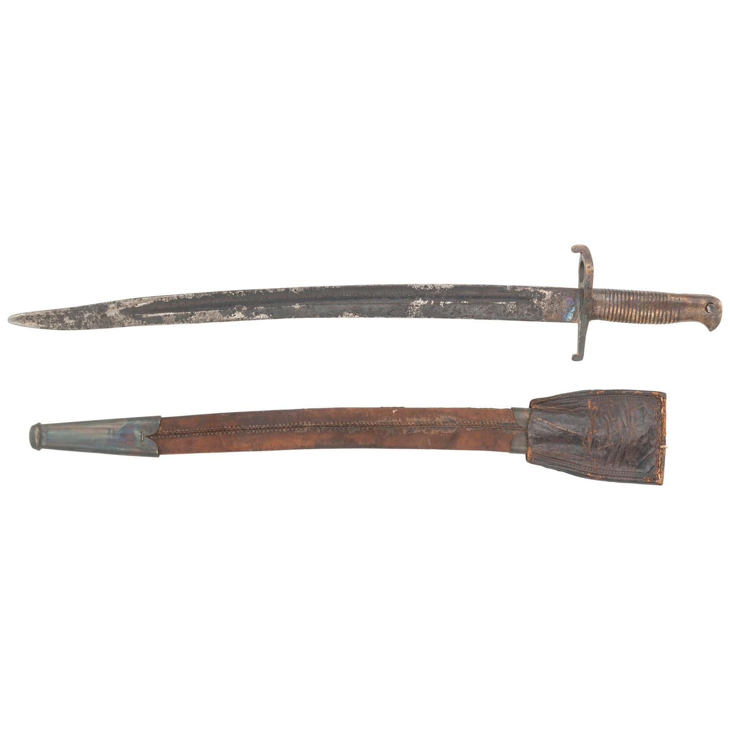 Confederate Saber Bayonet & Scabbard Attributed to Leech & Rigdon with Cook & Brother Style Hilt