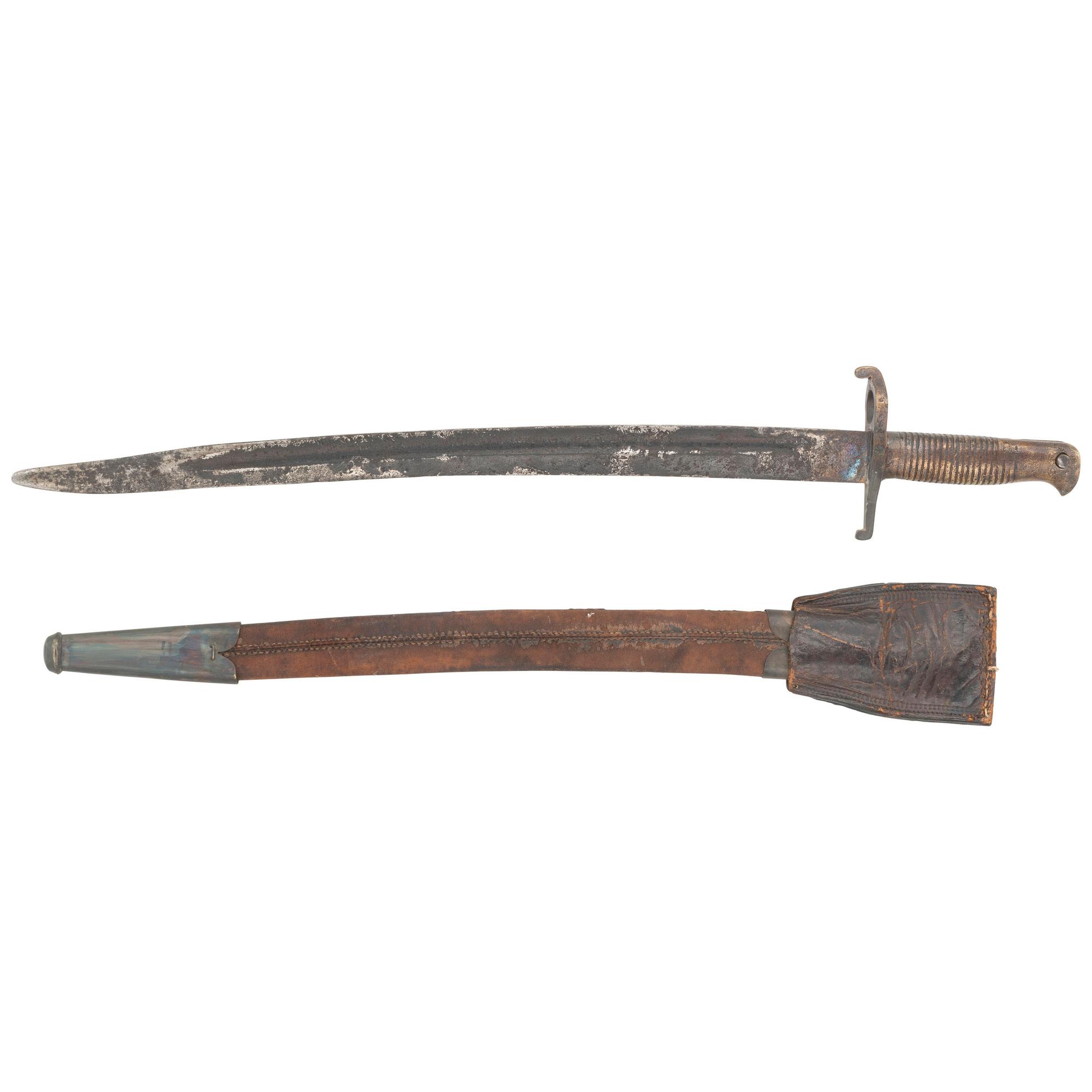Confederate Saber Bayonet & Scabbard Attributed to Leech & Rigdon with Cook & Brother Style Hilt