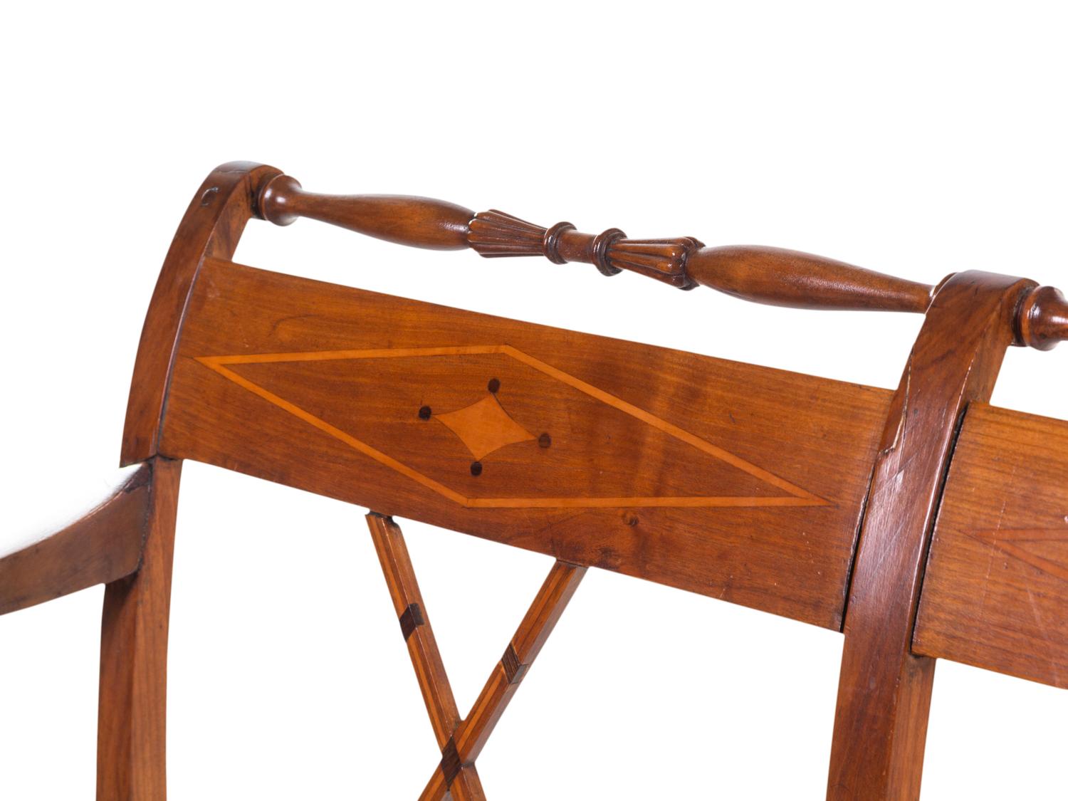 A French or Italian Provincial Fruitwood Bench