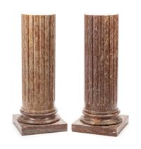 A Pair of Italian Marble Pedestals
