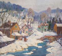 Fern Isabel Coppedge (American, 1883-1951) - Winter Village, New Hope
